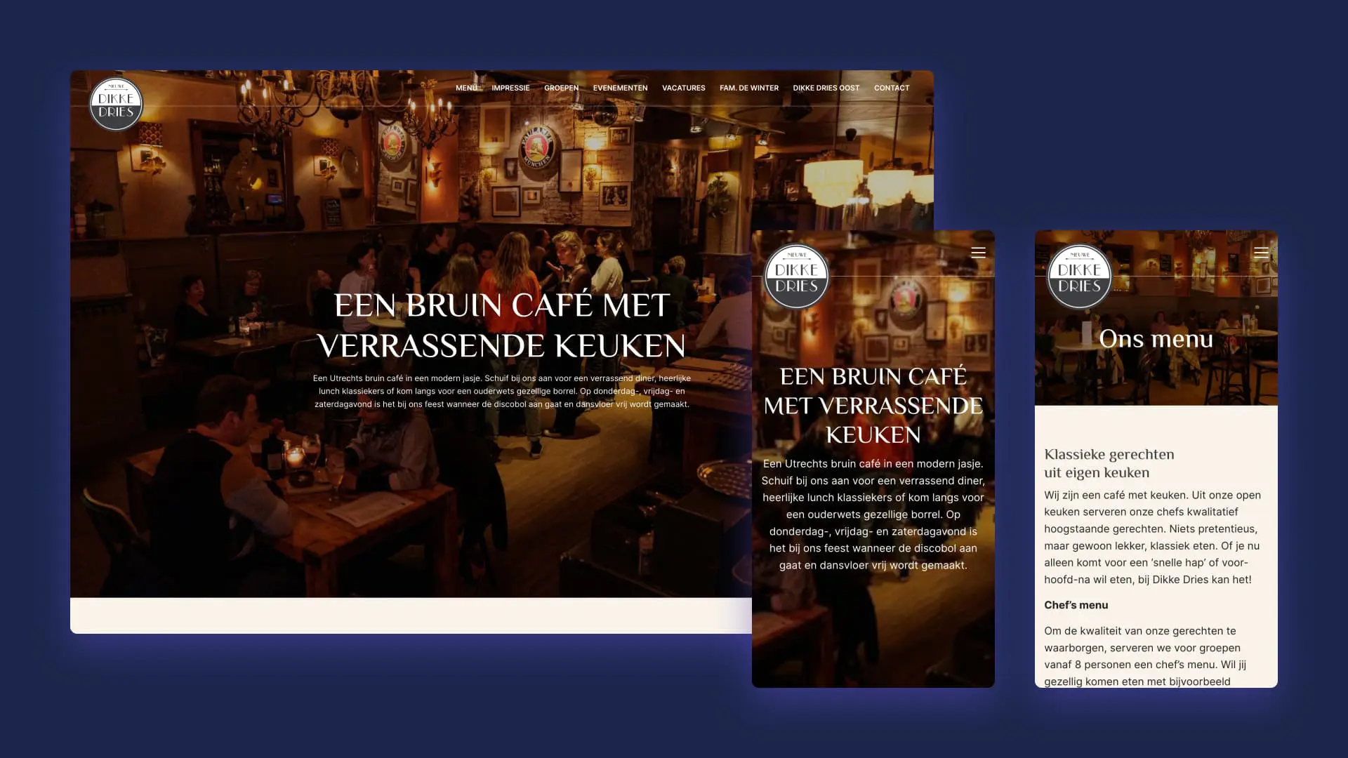 Restaurant website laten maken - Horeca - Dikke Dries