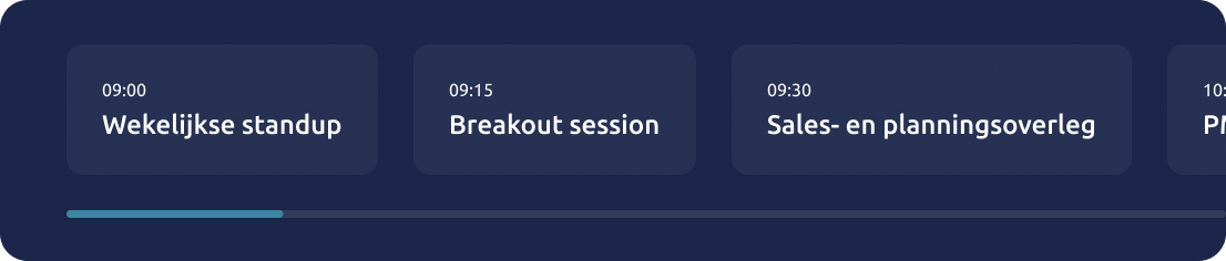 Weekplanning maandag