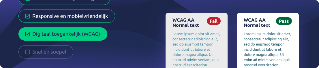 Toegankelijk volgens de normen voor digitale toegankelijkheid