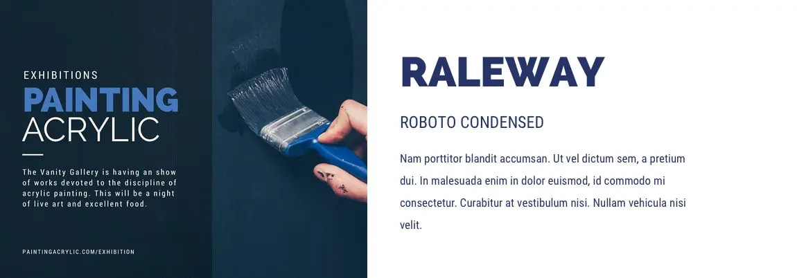 lettertype combinatie Raleway en Roboto condensed