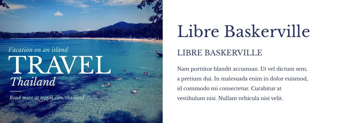 lettertype combinatie Libre Baskerville en Libre Baskerville