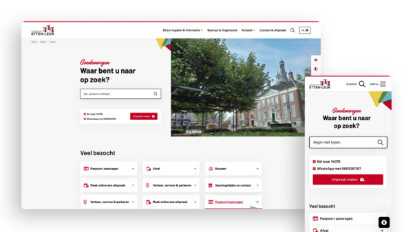Gemeente Etten-leur website slide 1