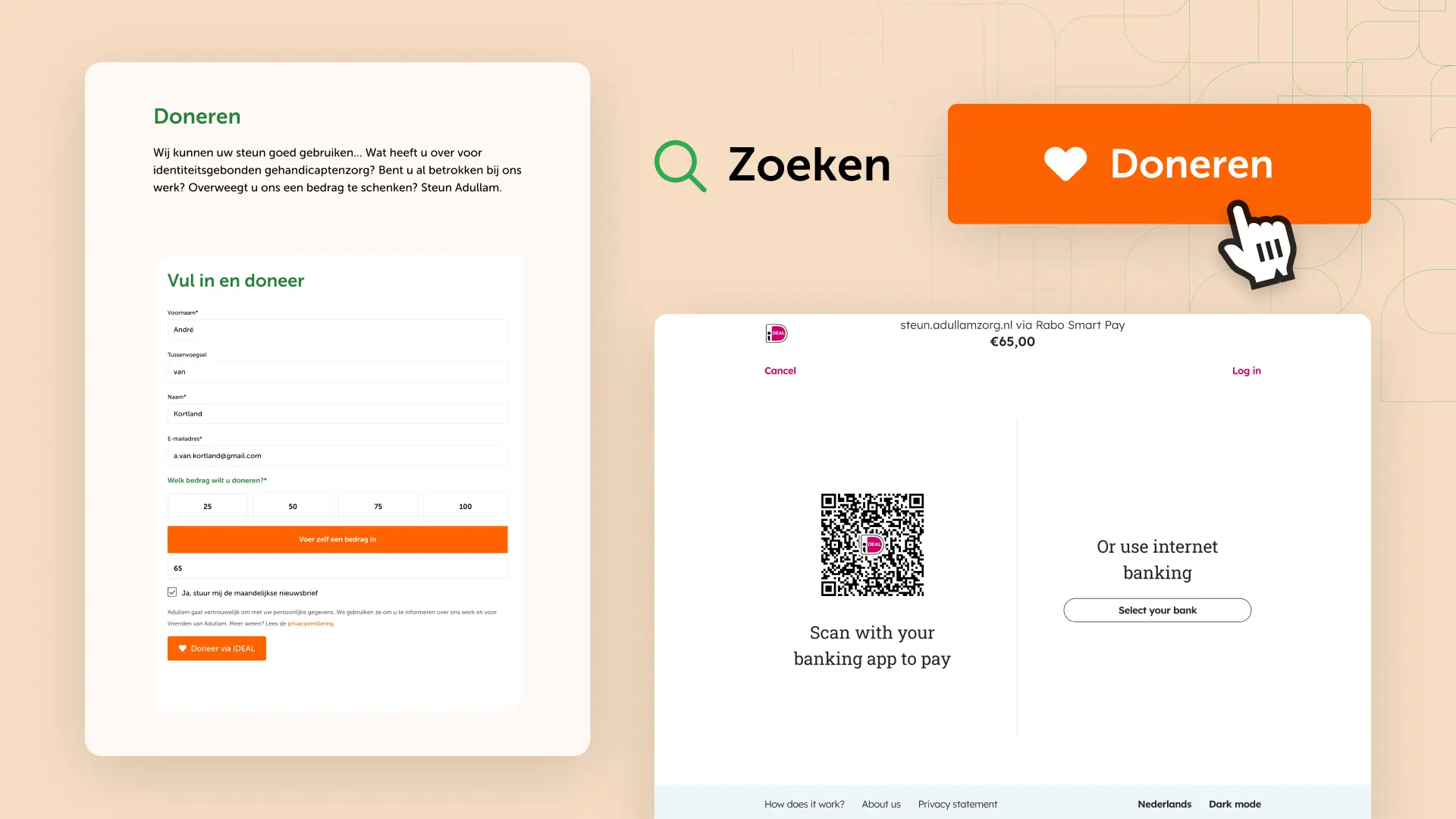 Adullam website doneren