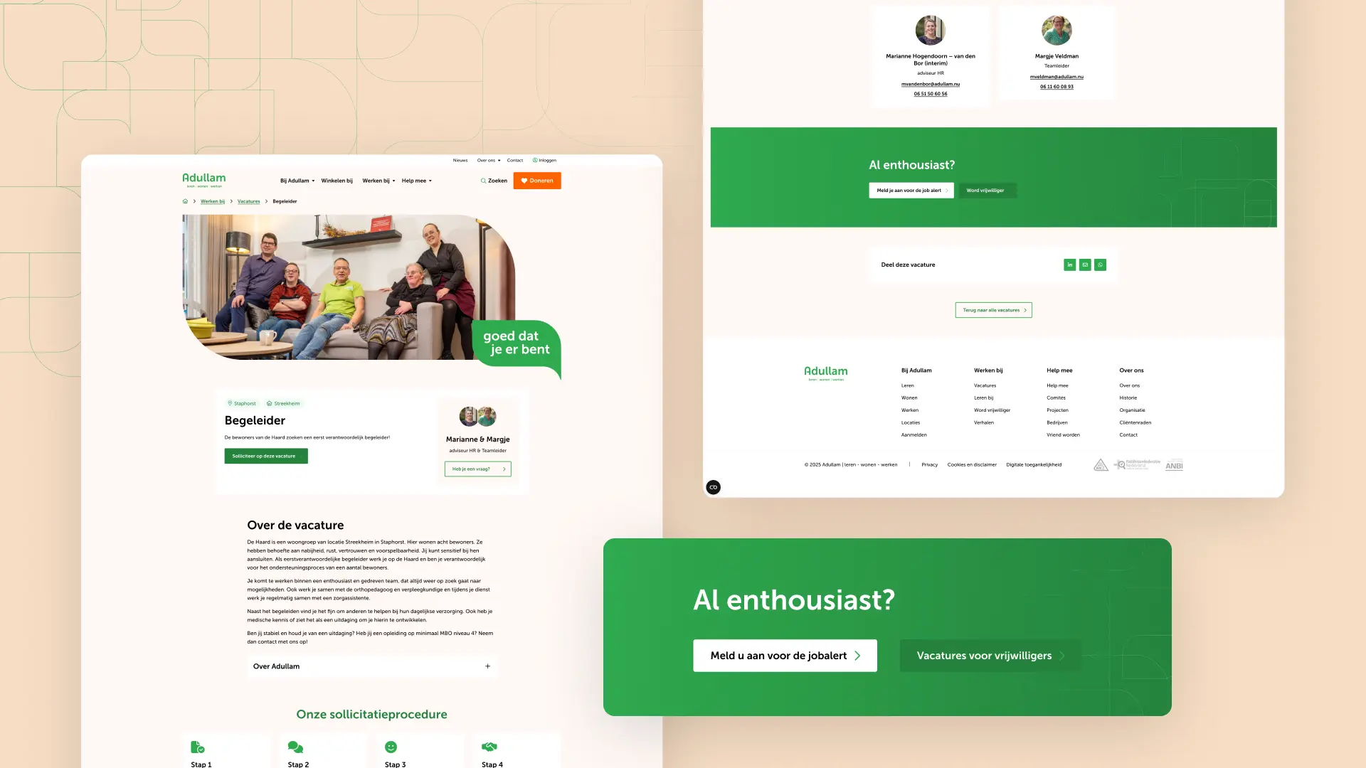 Adullam website Vacatures