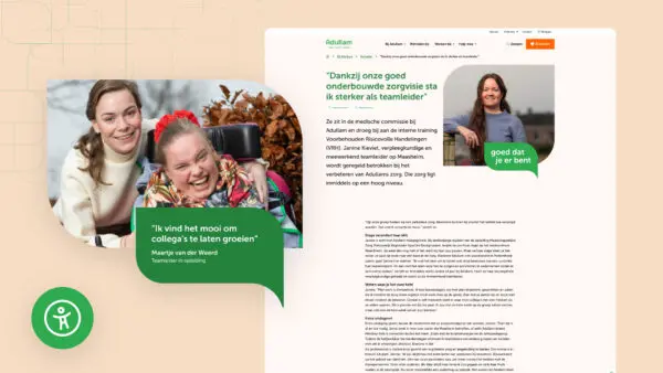Adullam website verhalen + wcag