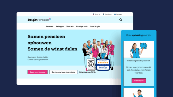 BrightPensioen website case slide 1