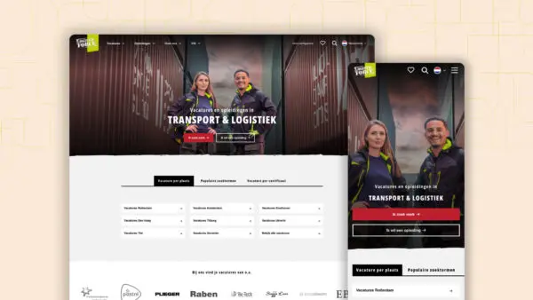 Homepage + mobile Logistic Force