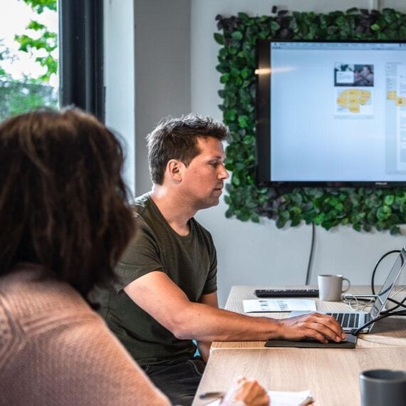 Brainstormsessie over een WordPress webdesign op ons kantoor te Utrecht