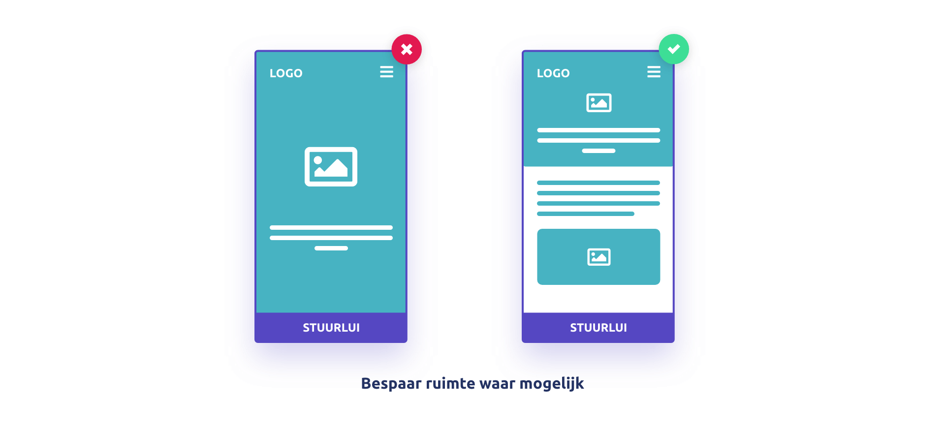 Mobile first webdesign – Bespaar ruimte waar mogelijk