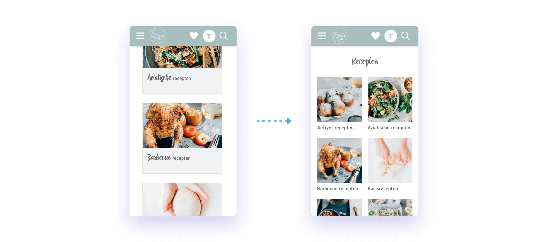 Recepten website Uit Paulines Keuken beter afgestemd voor mobiele gebruikers