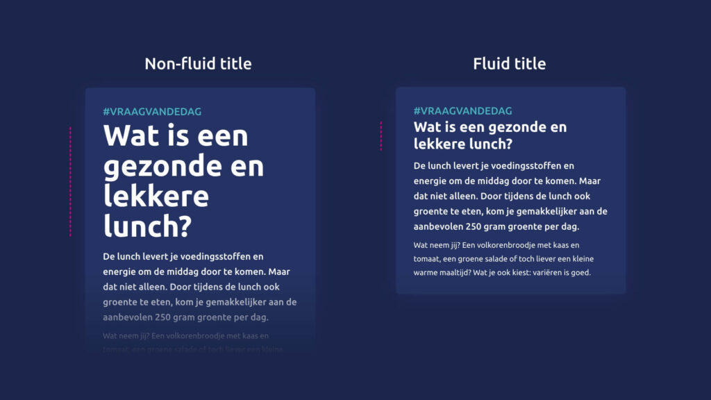 voorbeeld fluid typography, één van de belangrijkste webdesign trends voor 2023