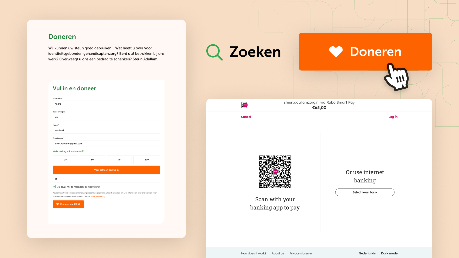 Adullam website doneren