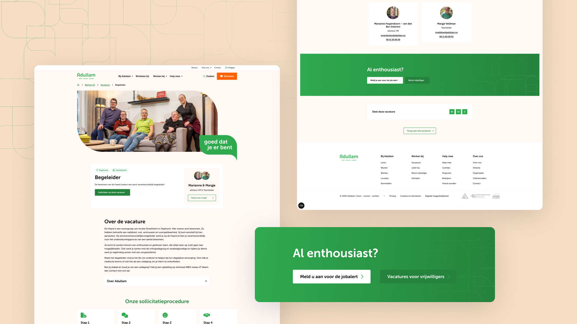 Adullam website Vacatures